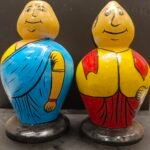 Wooden Gopal Var With Wife